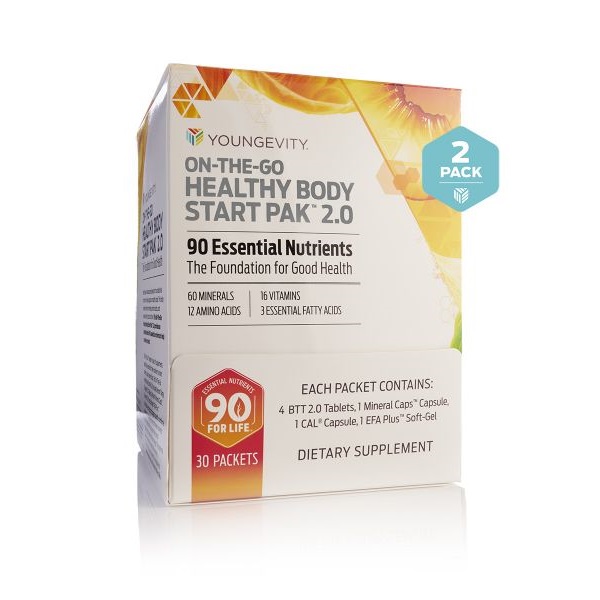 Youngevity On-The-Go Healthy Body Start Pak 2.0(30ct) 2 Boxes Review