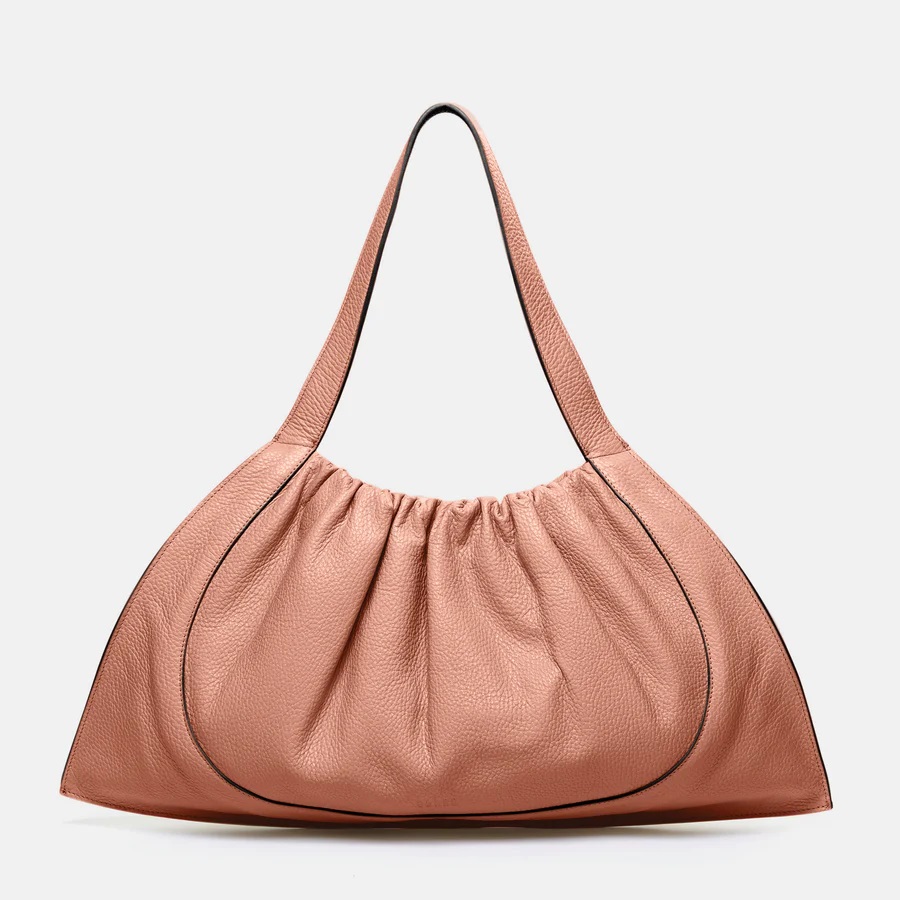 Behno Ana Tote Large Pebble Ruched Apricot Review
