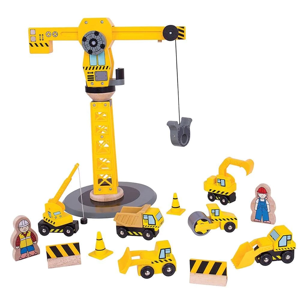 BrightMinds Bigjigs Big Yellow Crane and Construction Set Review