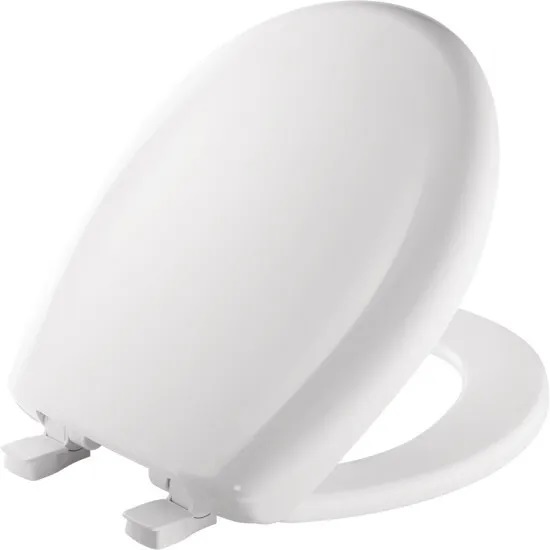 Mayfair Toilet Seats By Bemis Round Plastic White Never Loosens Removes for Cleaning Slow-Close Review