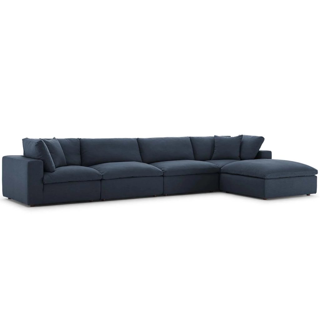 Modway Commix Down Filled Overstuffed 5 Piece Sectional Sofa Set Review
