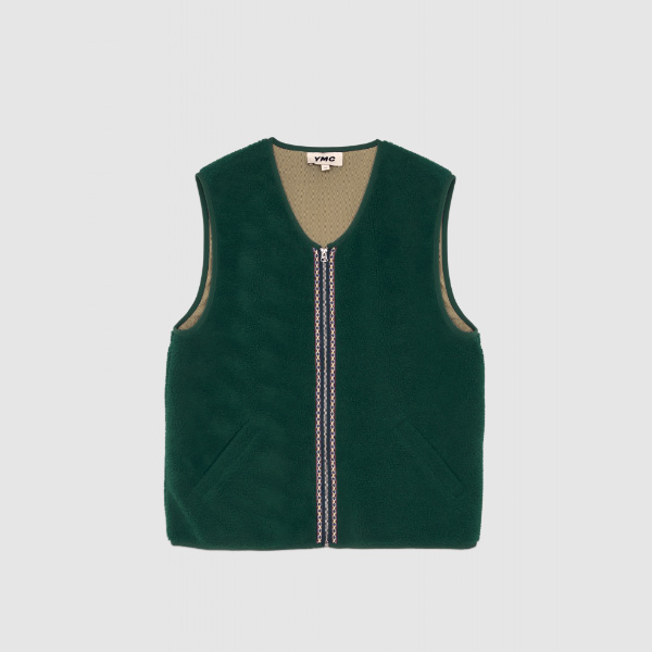 YMC Utah Polyester Fleece Waistcoat Green Review