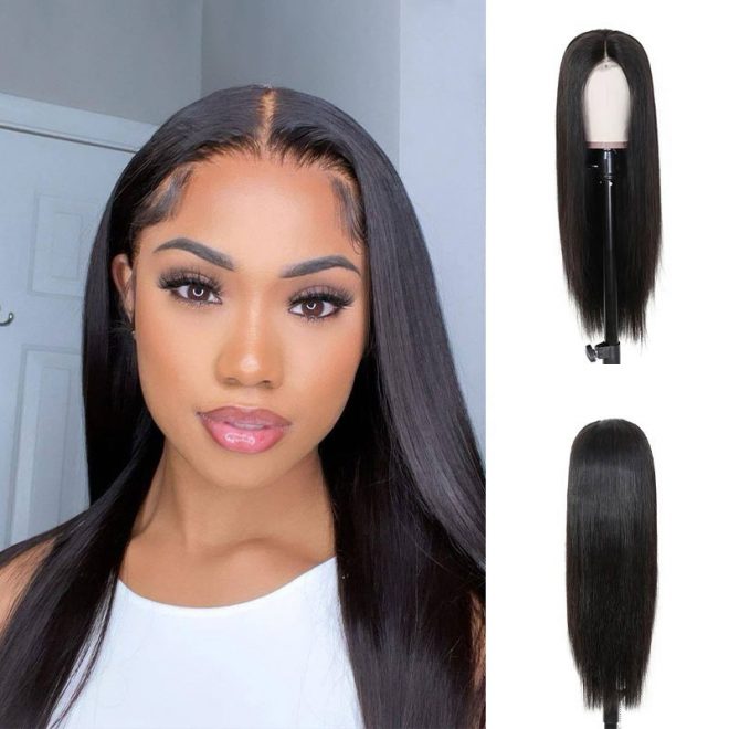 Yolova Straight T Part Lace Wig Density Natural Black Review