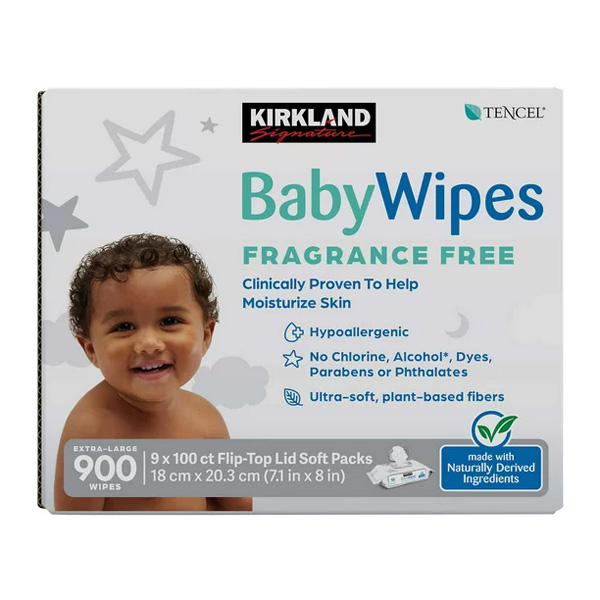 Kirkland Signature Baby Wipes, 900 Ct