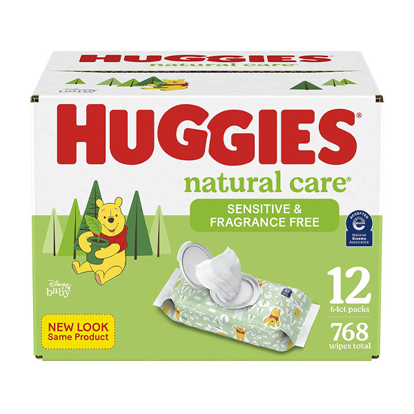 Huggies Natural Care Sensitive Baby Diaper Wipes (12-Pack)