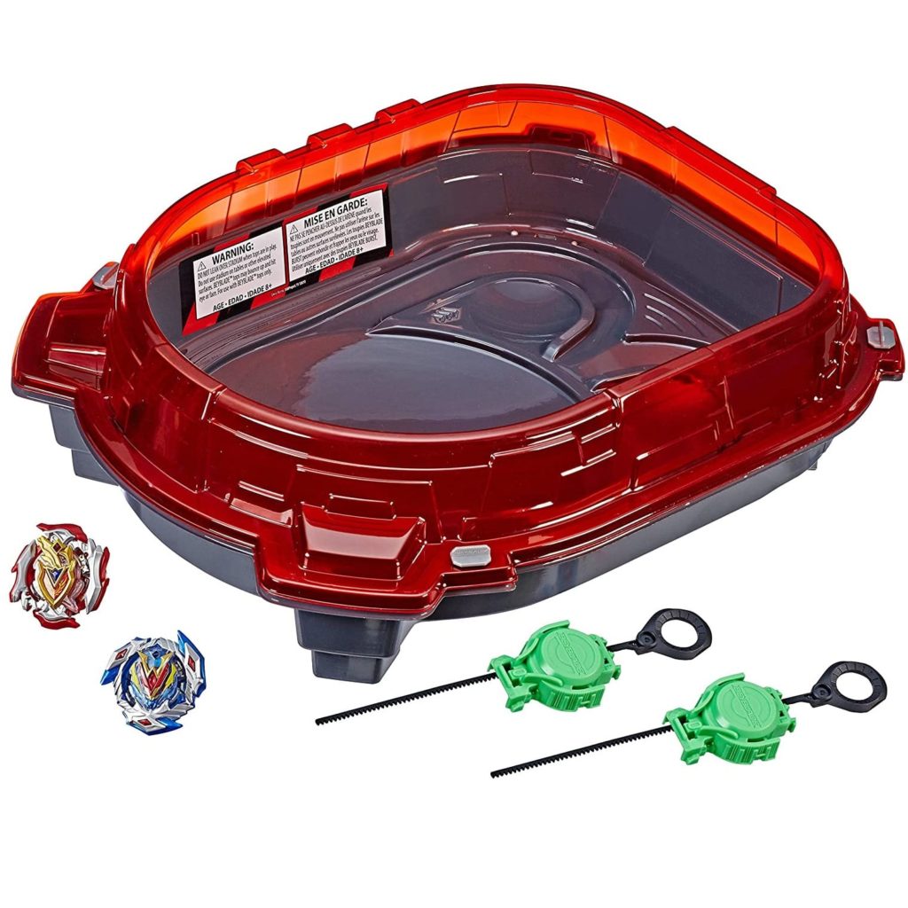 Beyblade Burst Turbo Slingshock Rail Rush Battle Set -- Complete Set with Beyblade Burst Beystadium, Battling Tops, and Launchers (Amazon Exclusive) , Red