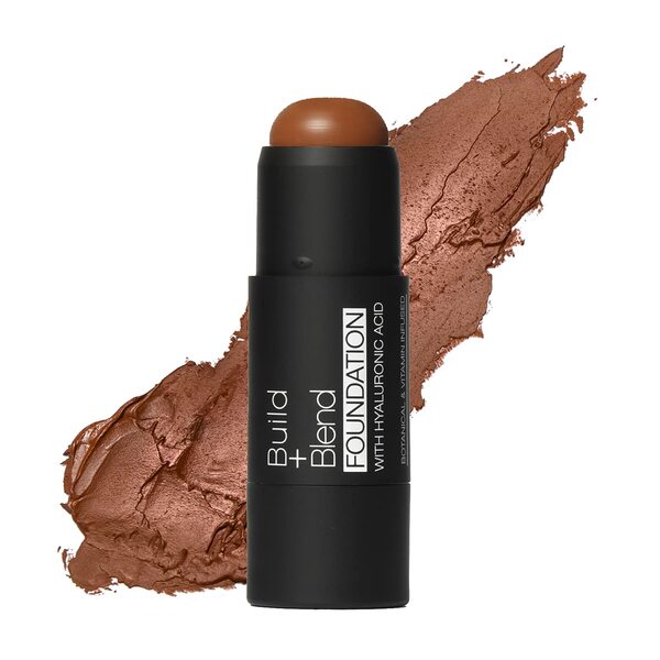 Palladio BUILD + BLEND Foundation Stick, Contour Stick for Face, Professional Makeup for Perfect Look, 0.25 Ounce (Mocha)