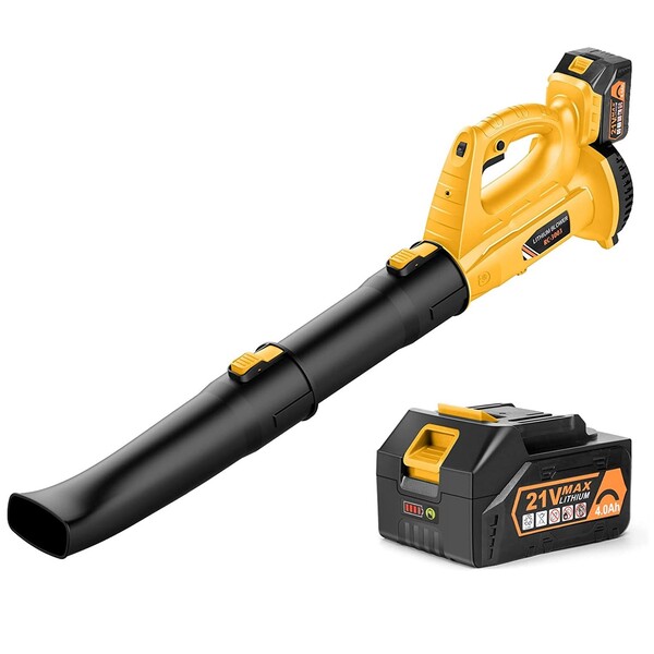 2-in-1 Blowers for Lawn Care Jobsite Light Yard Work Sweeping Leaf Blower Cordless Leaf Blower with 20V 3.0Ah Battery and Charger Electric Leaf Blower/Vacuum 