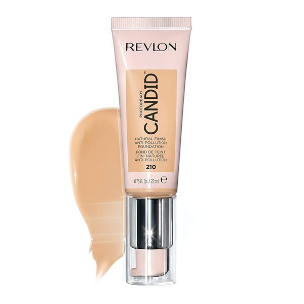 Revlon PhotoReady Candid Natural Finish Foundation, with Anti-Pollution, Antioxidant, Anti-Blue Light Ingredients, 210 Natural Ochre, 0.75 fl. oz.