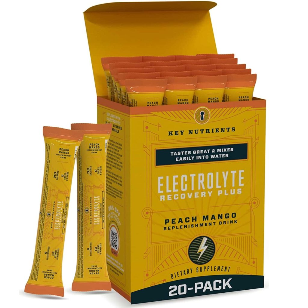 KeyNutrients Electrolytes Powder: Zero Calorie Watermelon/Peach Mango/Orange/Grape Electrolyte Powder in 90, 40 or 20 Servings Hydration Travel Packets - Keto Electrolytes, Zero Carbs and Gluten Free