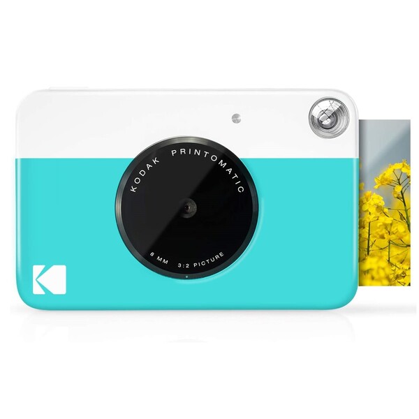 KODAK Printomatic Digital Instant Print Camera - Full Color Prints On ZINK 2x3" Sticky-Backed Photo Paper (Blue) Print Memories Instantly
