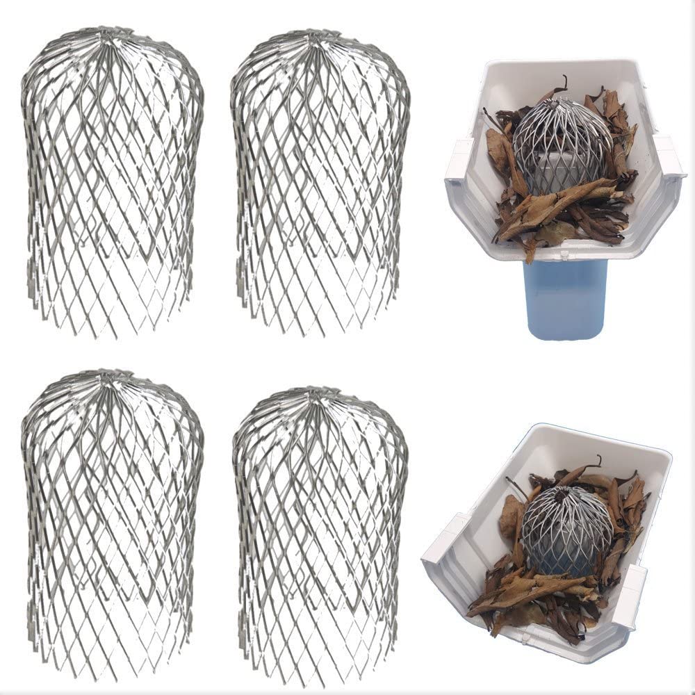 Gutter Guard 3 Inch Expand Aluminum Filter Strainer. Stops Blockage Leaves Debris. Pack of 4. by Massca (Aluminum 3 inch)