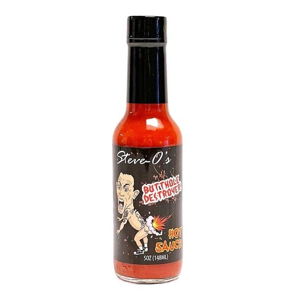 Steve-O's Butthole Destroyer Hot Sauce | With Garlic and Scorpion, Naga Jolokia, and Carolina Reaper Peppers (5 oz)