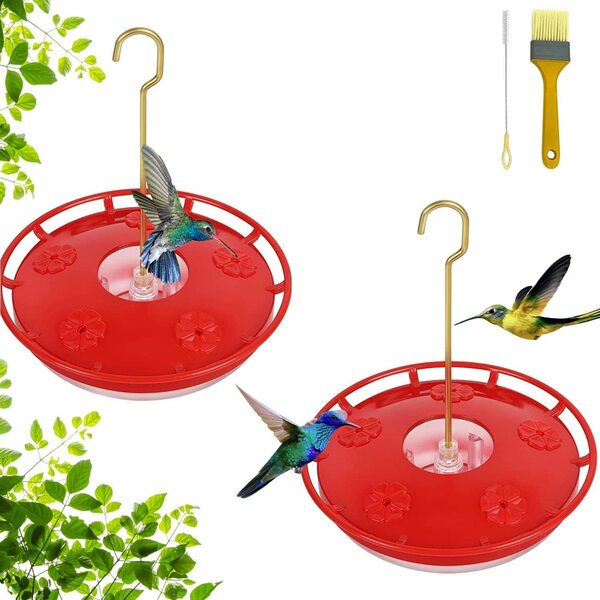 Hummingbird Feeders for Outdoors 2 Pack,Leak-Proof Bird Feeder for Outdoors Hanging,Easy to Clean and Fill,Suitable for Grain Feed and Nectar Jam