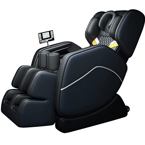 Zero Gravity Massage Chair, Full Body Shiatsu Massage Chair with Heating, Lightweight Massage Sofa with Bluetooth and Speaker, Easy to Install and Foldable Luxury 69 (Black)