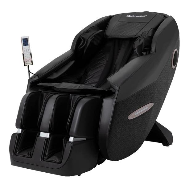 SL Track Massage Chair,Electric Shiatsu Full Body Zero Gravity Massage Recliner Chair with Remote Controls Bluetooth Speaker Built-in Heat for Home Office,Black