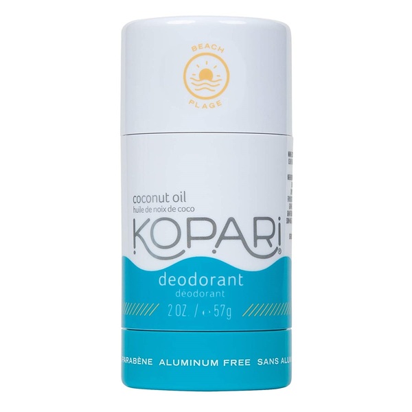 Kopari Aluminum Free Natural Deodorant with Organic Coconut Oil | Beach | Vegan, Gluten Free, Cruelty Free, Non-Toxic, Paraben Free, Natural Deodorant for Men & Women, Odor Protection, Naturally Derived Plant Based Ingredients | 2.0 oz