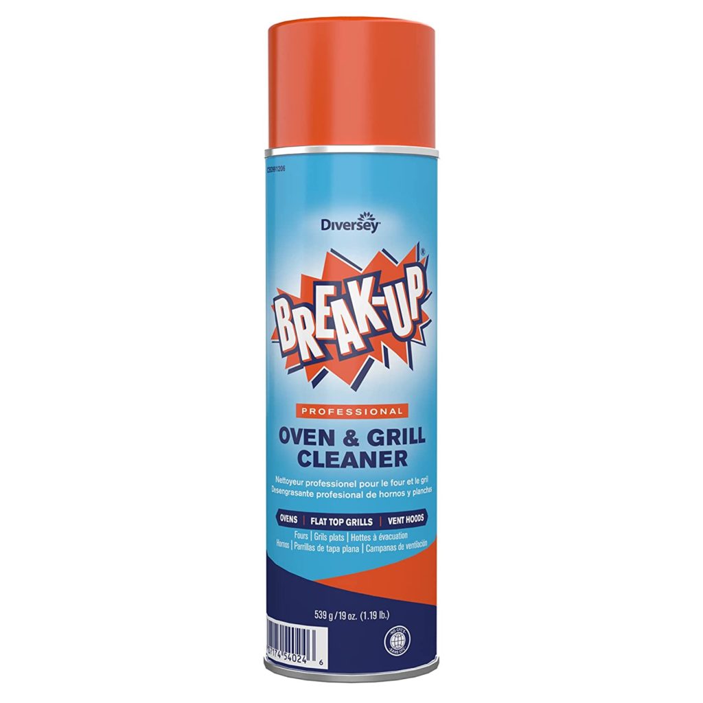 Diversey CBD991206 Break-Up Professional Oven & Grill Cleaner, Heavy Duty Spray Removes Baked on Grease, Aerosol, 19-Ounce