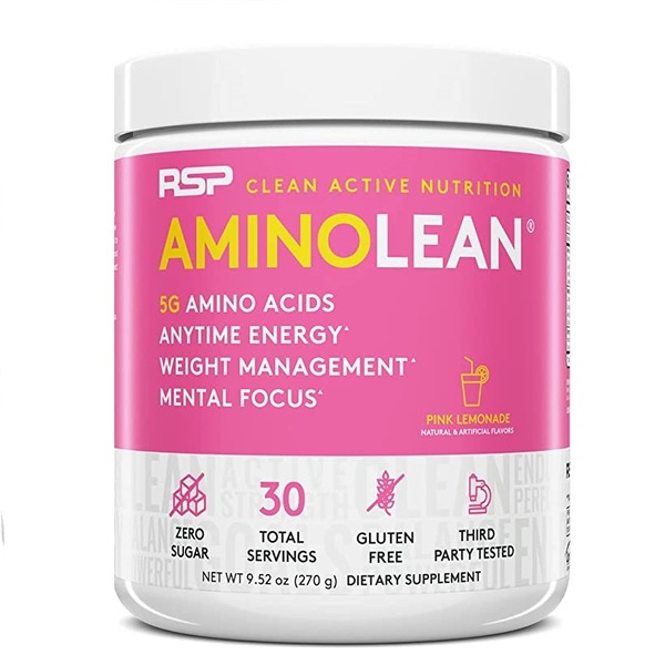 1AminoLean Pre Workout Powder, Amino Energy & Weight Management with BCAA Amino Acids & Natural Caffeine, Preworkout Boost for Men & Women, 30 Serv