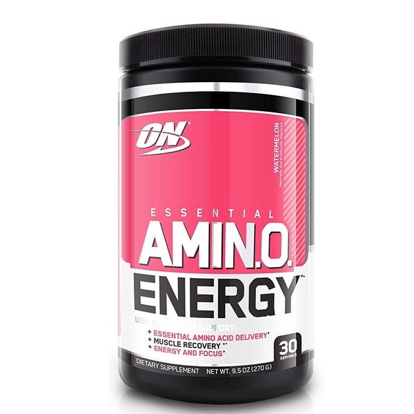 Optimum Nutrition Amino Energy - Pre Workout with Green Tea, BCAA, Amino Acids, Keto Friendly, Green Coffee Extract, Energy Powder - Watermelon, 30 Servings