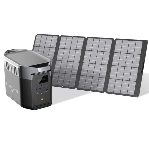10 Best Solar Generators 5 EF ECOFLOW Solar Generator Delta Max (2000) 2016Wh with 160W Solar Panel, 6 X 2400W (5000W Surge) AC Outlets, Portable Power Station for Home Backup Outdoors Camping RV Emergency