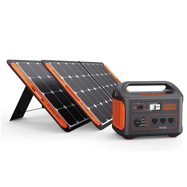 10 Best Solar Generators 7 Jackery Solar Generator 1000, Explorer 1000 and 2X SolarSaga 100W with 3x110V/1000W AC Outlets, Solar Mobile Lithium Battery Pack for Outdoor RV/Van Camping, Emergency