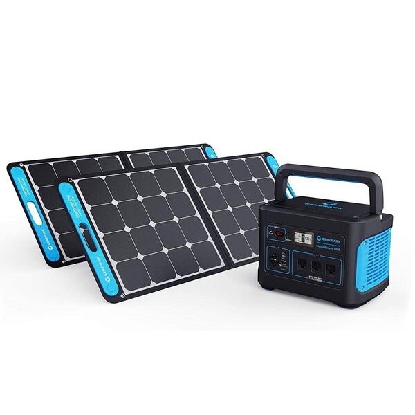 Geneverse Solar Generator For Homes: Portable Power Station Backup Battery & Solar Panel Power Generator. 1000W-2000W at 110V. Up To 7 Days of Emergency Power Supply. (2x4 (For 2-4 People Family))