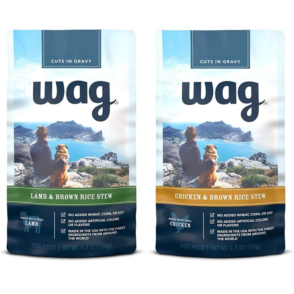 PRODUWag Wet Dog Food Topper (Chicken/Lamb and Brown Rice Stew), 5.3 oz Pouches (Pack of 24)