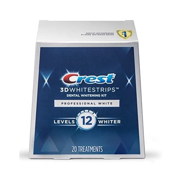  Crest 3D Whitestrips, Professional White, Teeth Whitening Strip Kit, 40 Strips (20 Count Pack)