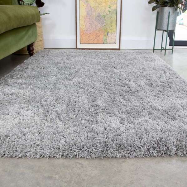 Kukoon Rugs Super Soft Luxury Silver Shaggy Rug Aspen Review 