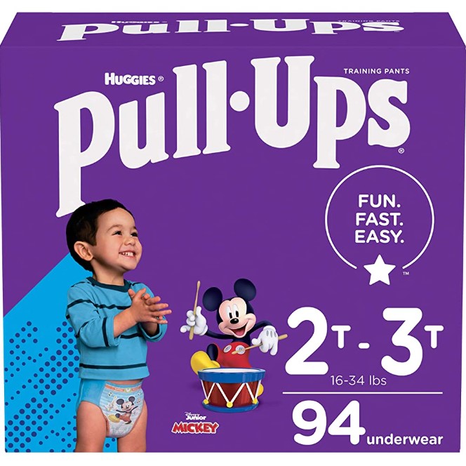 Pull-Ups Boys' Potty Training Pants Training Underwear Size 4, 2T-3T, 94 Ct