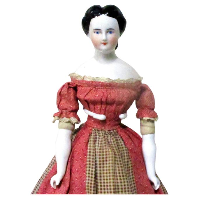 Ruby Lane 14" 1860's China Fancy Hairdo China Lower Limbs 