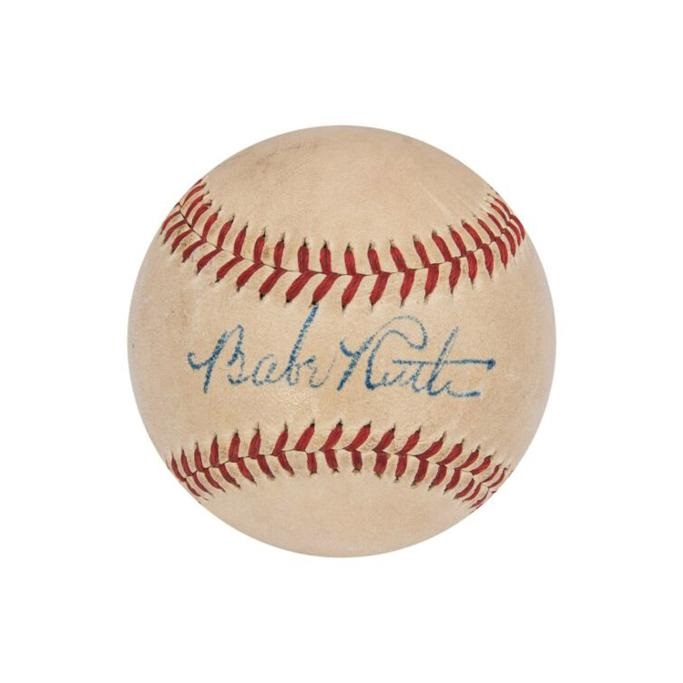 Sports Memorabilia Autographed Babe Ruth Ball Facsimile Commemorative 