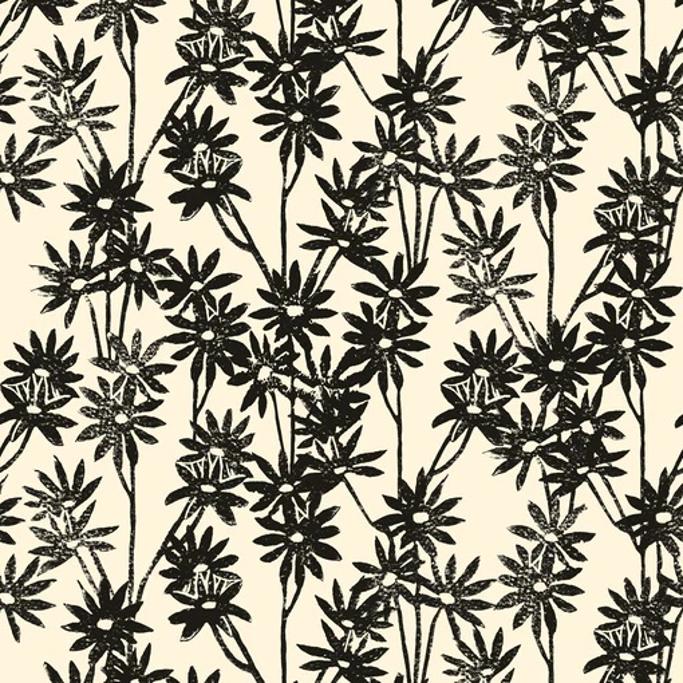 Tempaper Novogratz Black Daisy Peel and Stick Wallpaper 