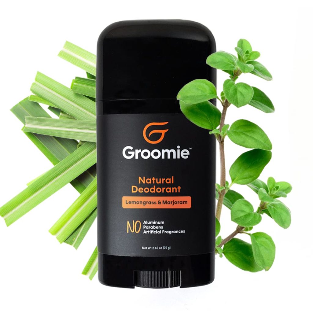 Groomie Aluminum Free Deodorant - Natural Deodorant for Men and Womens, Paraben Free Deodorant, All Natural Deodorant, Natural Antiperspirant for Sensitive Skin - Lemongrass, Bergamot & Marjoram Scent 