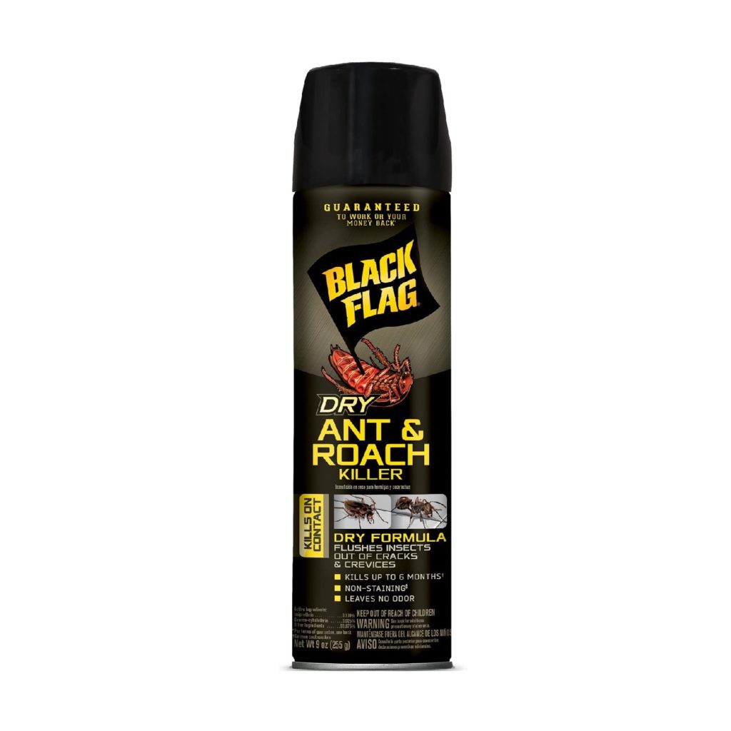 Black Flag Dry Ant And Roach Killer 9 Ounces, Aerosol Spray, Dry Formula