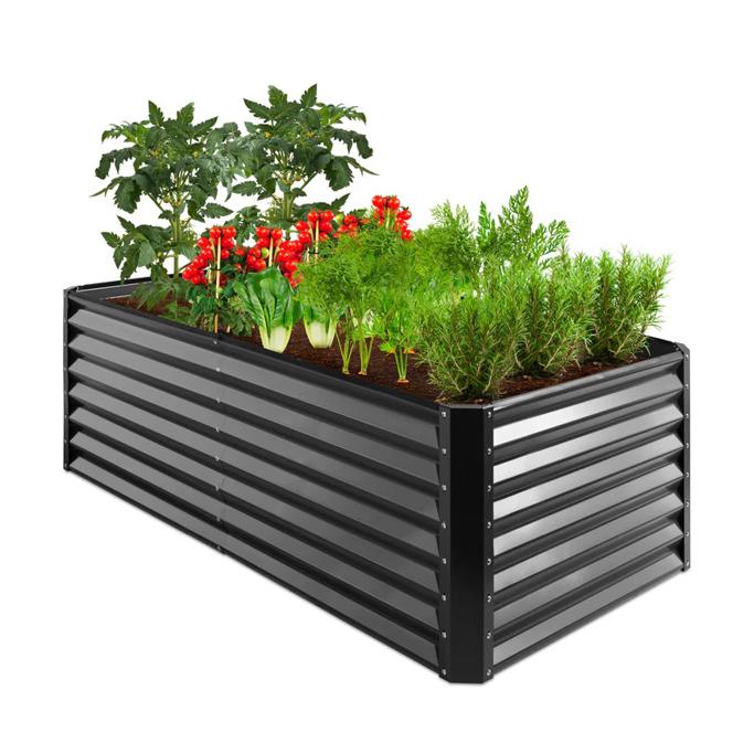 Best Choice Products Outdoor Metal Raised Garden Bed for Vegetables, Flowers, Herbs 6x3x2ft Review 