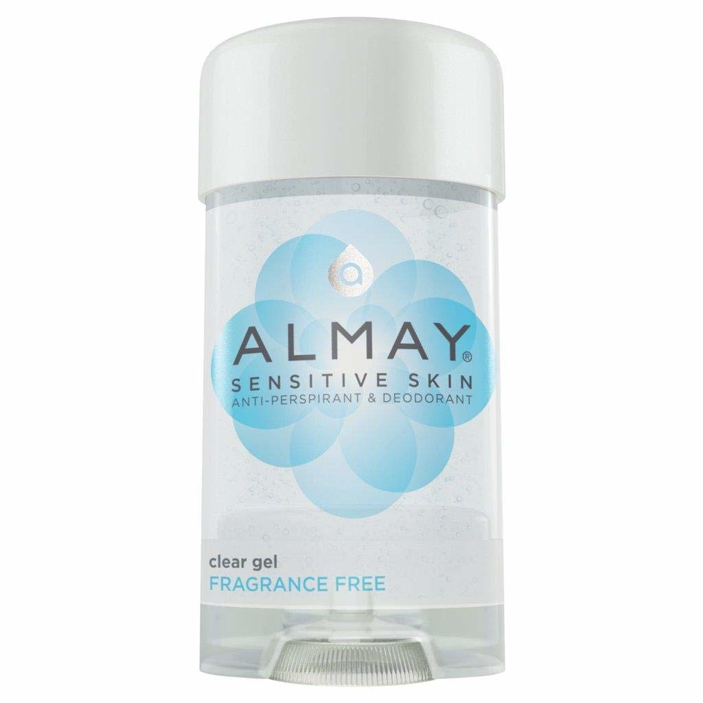 Deodorant for Women by Almay, Gel Antiperspirant, Hypoallergenic, Dermatologist Tested for Sensitive Skin, Fragrance Free, 2.25 Oz