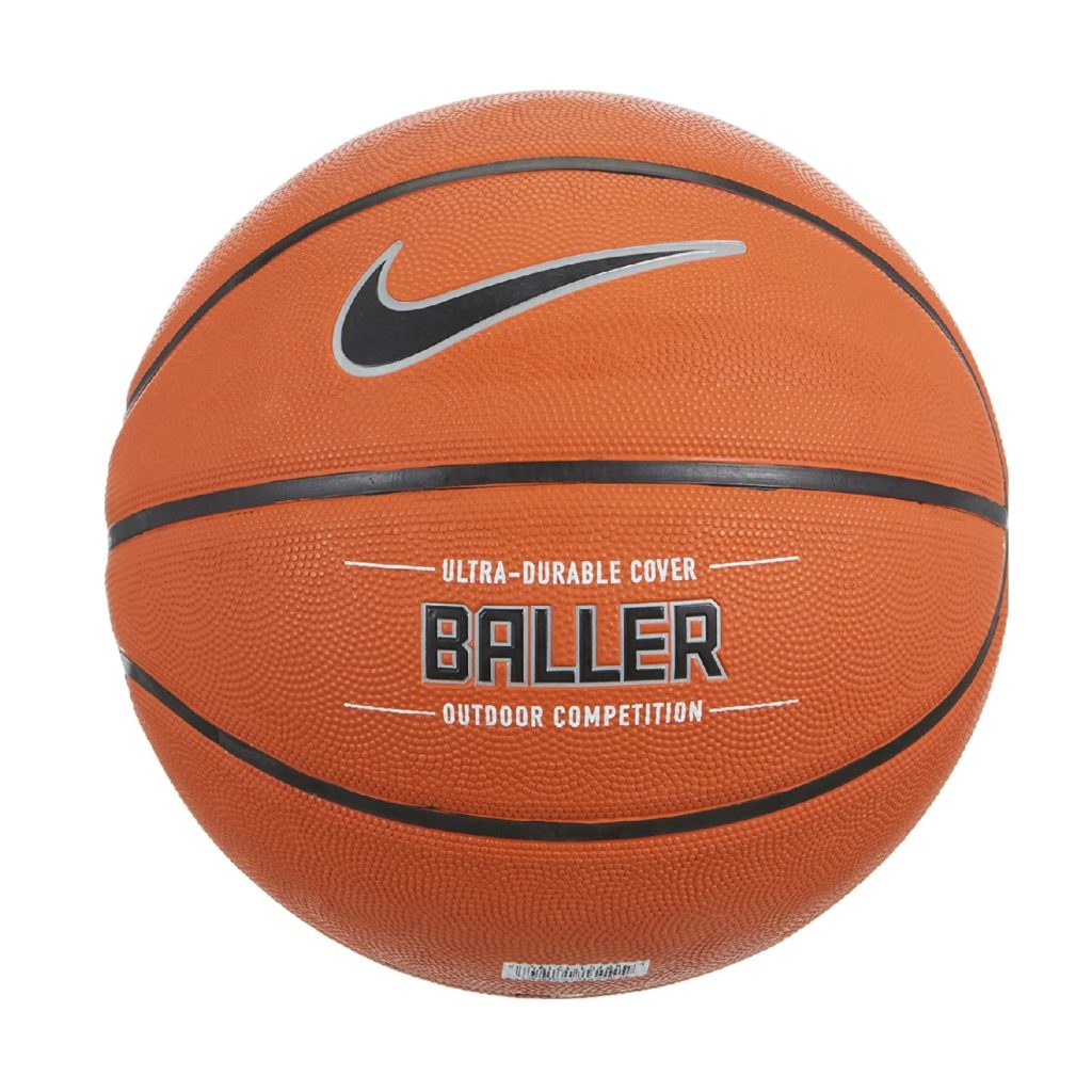 Nike Baller Basketball Full Size (29.5", Ages 13+) Amber/Black/Metallic Platinum 
