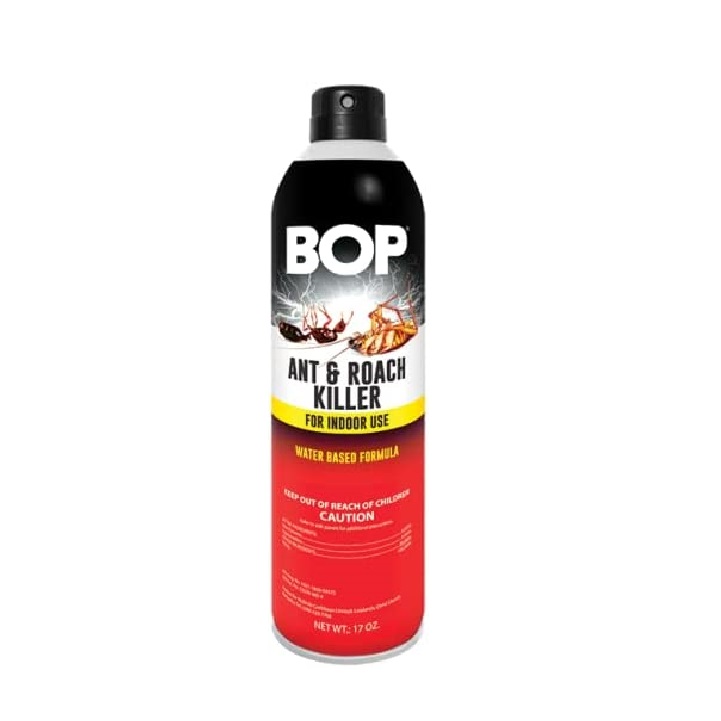 BOP Ant & Roach Killer, 17 oz, Easy to Use Pest Control Spray, Kills Bugs On Contact and Keeps Your Home Insect Free, Indoor/Outdoor Use for Quick Results