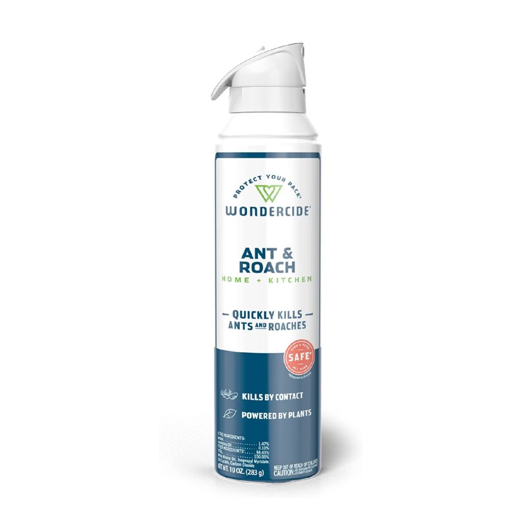 Wondercide - Ant and Roach Aerosol Spray for Kitchen, Home, and Indoor Areas - Ant, Roach, Spider, Flea, Bug Killer and Insect Repellent with Natural Essential Oils - Pet and Family Safe - 10 oz 