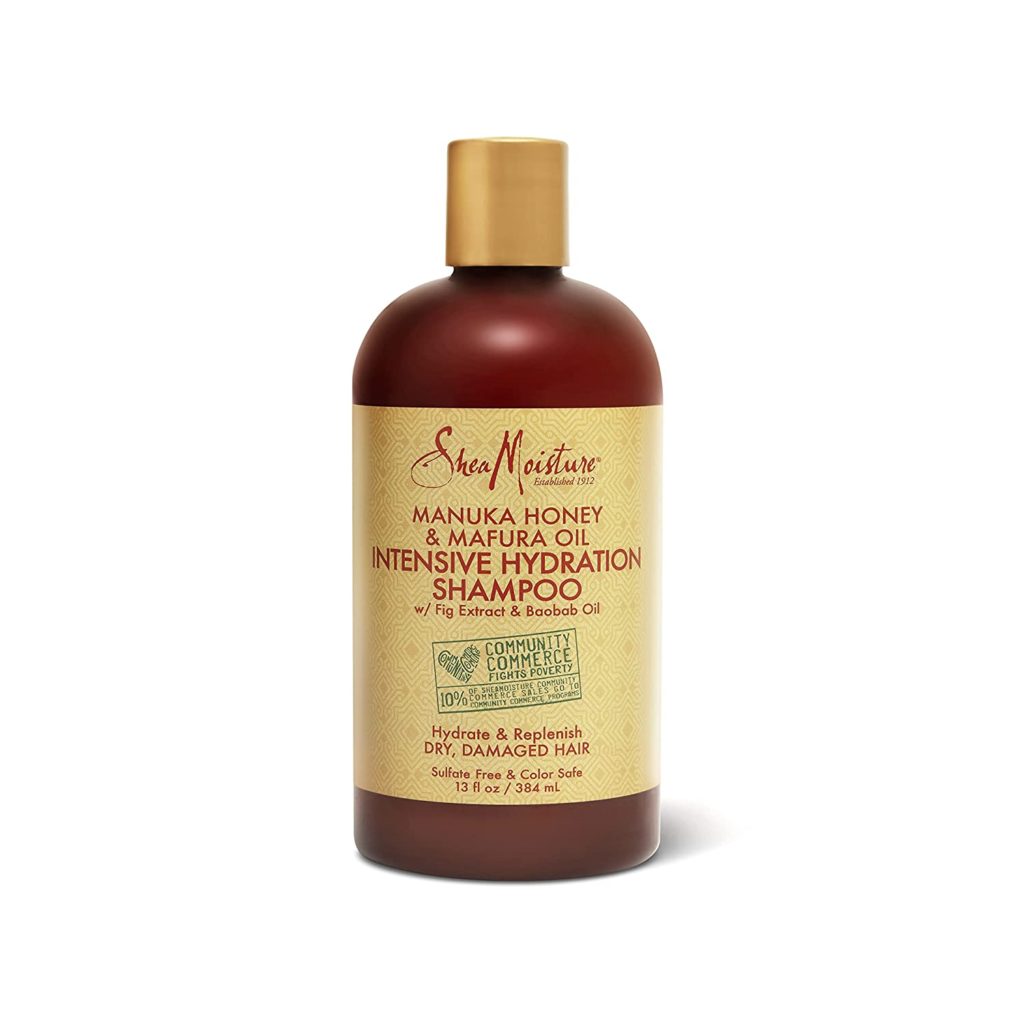 SheaMoisture Intensive Hydration Shampoo for Dry, Damaged Hair Manuka Honey and Mafura Oil Sulfate-Free 13 oz