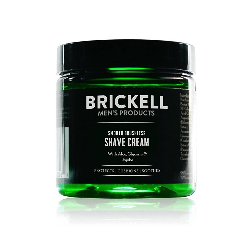 Brickell Men's Smooth Brushless Shave Cream for Men, Natural and Organic Smooth Shaving Lotion to Fight Nicks, Cuts and Razor Burn, 5 Ounce, Scented