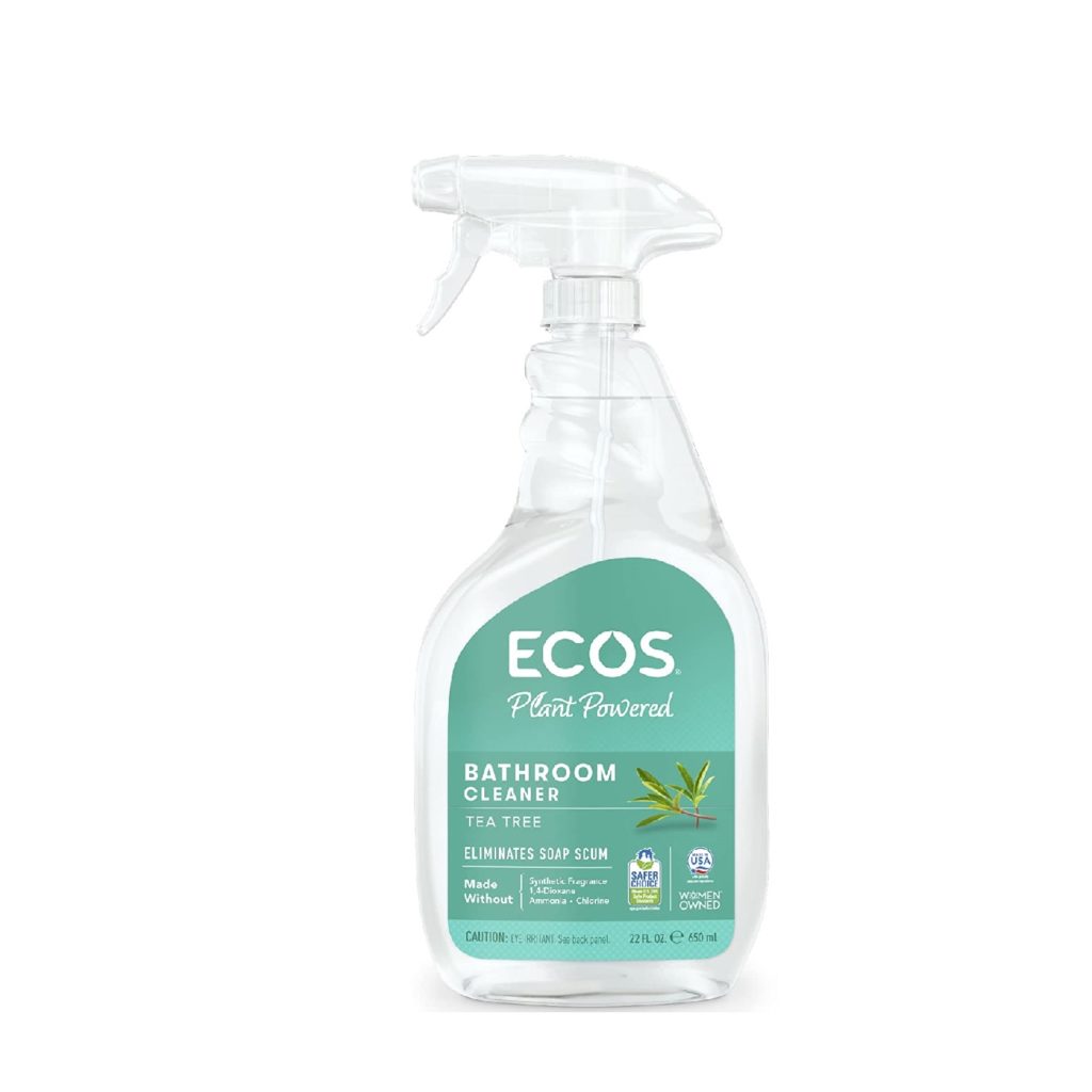  ECOS® Bathroom/Shower Cleaner with Tea Tree Oil, 22oz bottle by Earth Friendly Products ),22 Fl Oz (Pack of 2)