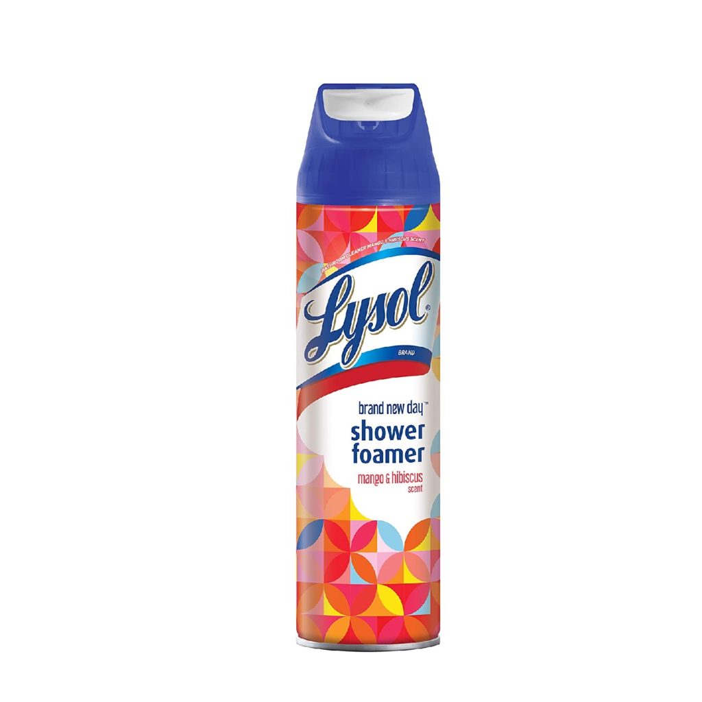 Lysol Foamer Aerosol Bathroom Cleaner, Mango & Hibiscus, 19 Ounce