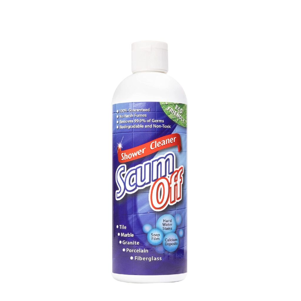 Quick N Brite Scum Off Shower Cleaner for Fiberglass, Tile, and More, 16 Ounces