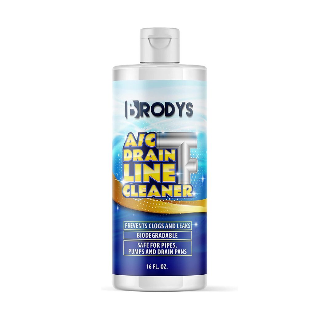Brodys - A/C HVAC Drain Line Cleaner, 16oz Bottle, 2 MONTH SUPPLY, (Great to use at home, in the office, at restaurants and large commercial buildings)
