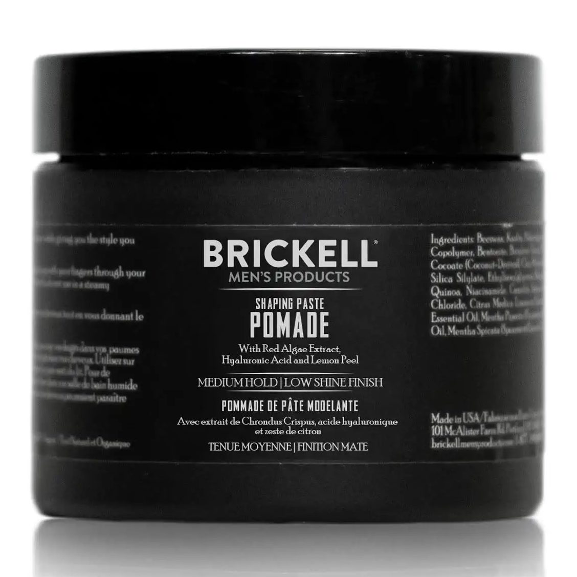 Brickell Men's Products Shaping Paste Pomade For Men, All Natural, Texturizing Wax Pomade, 2 Ounce, Scented