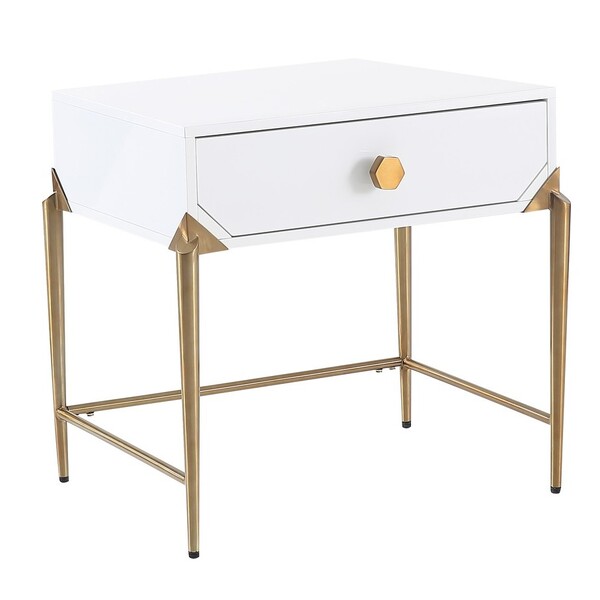 HomeThangs Furniture Contemporary Design Furniture Bajo White Lacquer Side Table Cdf-L5529 Review 
