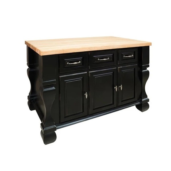 HomeThangs Furniture Hardware Resources Jeffrey Alexander ISL01-DBK - 53-1/2" X 33-3/4" X 35-1/2" Kitchen Island By Lyn Design Review